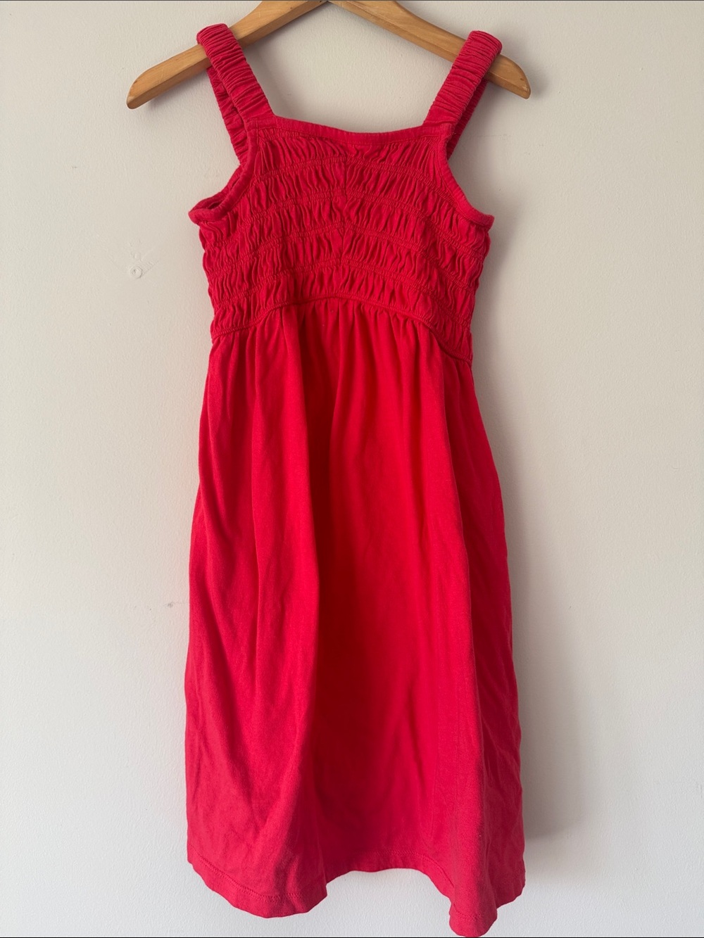 Old Navy Red Smocked Sundress with Wide Straps